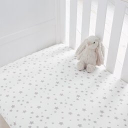 Silentnight Safe Nights Nursery 2Pack Grey Fitted Sheets-Cot - thumbnail 2