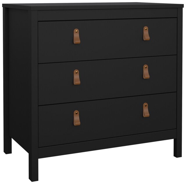 Tvilum Madrid 3 Drawer Chest - Black - image 1