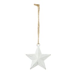 Habitat Pack of 6 White Metal Stars Christmas Decoration - thumbnail 2