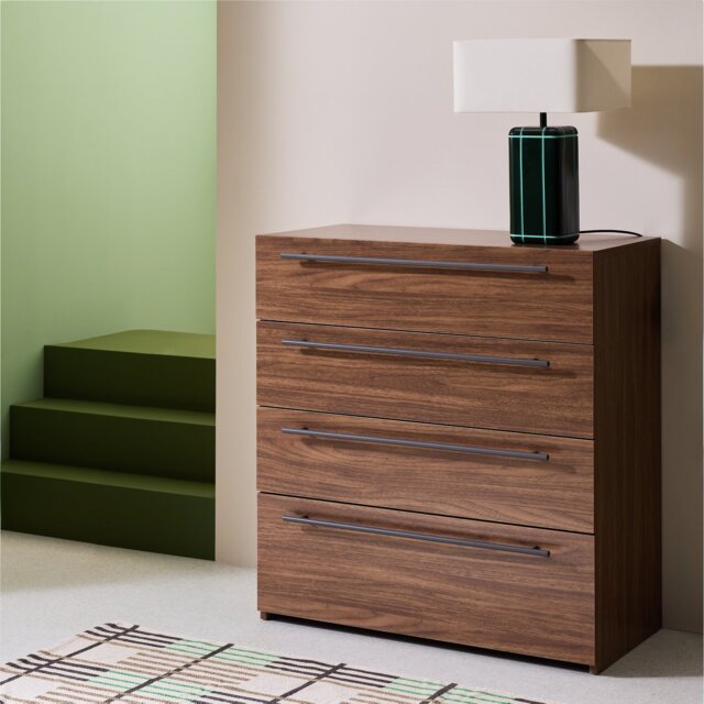 Habitat Atlas 4 Drawer Chest - Walnut - image 1