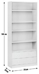 Argos Home Maine 2 Drawer Bookcase -  Oak Effect - thumbnail 2