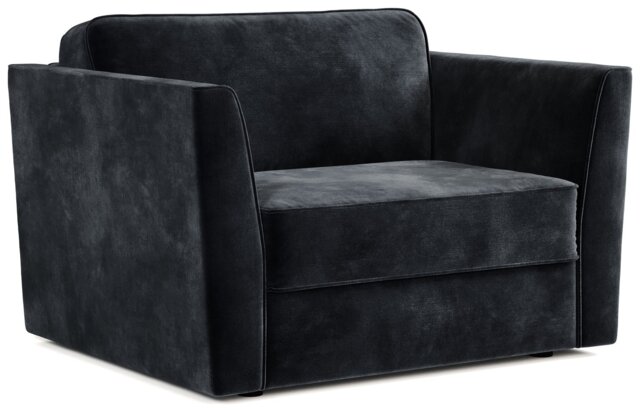 Jay-Be Elegance Velvet Cuddle Chair Sofa Bed - Charcoal - image 1