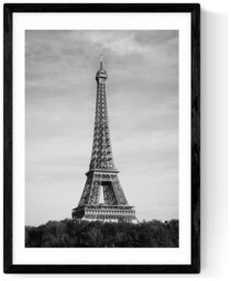 East End Prints Eiffel Tower Black Frame Art Print - A3 - thumbnail 2