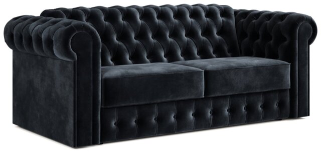 Jay-Be Chesterfield Velvet 3 Seater Sofa Bed - Charcoal - image 1