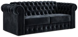 Jay-Be Chesterfield Velvet 3 Seater Sofa Bed - Charcoal - thumbnail 1