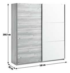 Habitat Holsted Mirror 180cm Sliding Wardrobe - Oak Effect - thumbnail 2