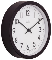 Acctim Elstow Retro Analogue Wall Clock - Black - thumbnail 2