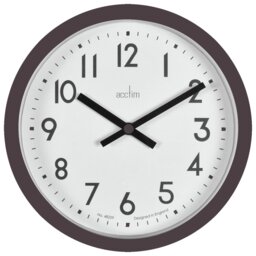 Acctim Elstow Retro Analogue Wall Clock - Black - thumbnail 1