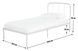 Argos Home Freja Single Metal Bed Frame - Silver - thumbnail 2