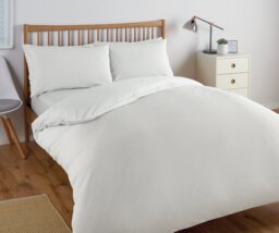 Habitat Cool Lyocell Cotton Plain White Bedding Set - Single