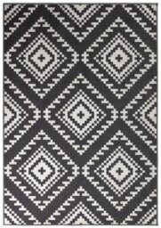 Habitat Global Geometric Grey Cut Pile Rug - 120x170cm - thumbnail 1