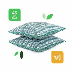 Streetwize Garden Teal Fern Garden Chair Cushion - Pack of 2 - thumbnail 2