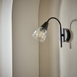 Argos Home Curico Glass Wall Light - Black - thumbnail 2
