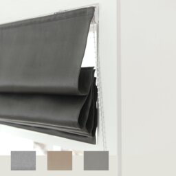 Little Black Book Blackout Charcoal Roman Blind - 120cm - thumbnail 2