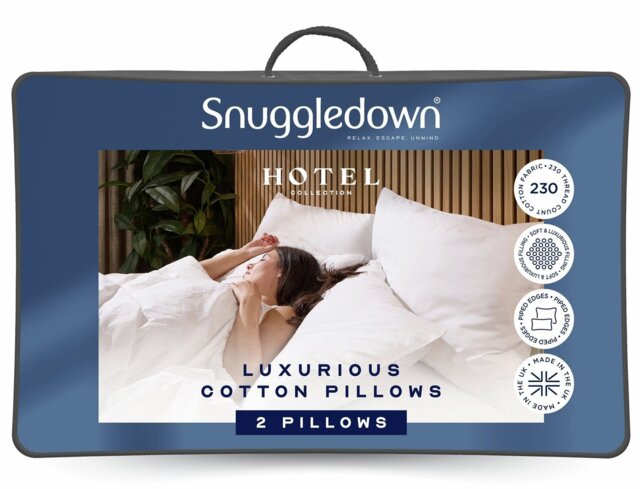Snuggledown Hotel Cotton Medium Soft Pillow - 2 Pack - image 1