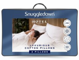Snuggledown Hotel Cotton Medium Soft Pillow - 2 Pack - thumbnail 1