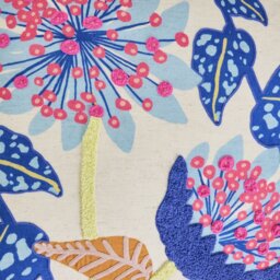 Habitat Scandi Floral Cushion - Cream - 43x43cm - thumbnail 2