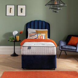 Silentnight Middleton Single Memory Divan Bed - Blue - thumbnail 2