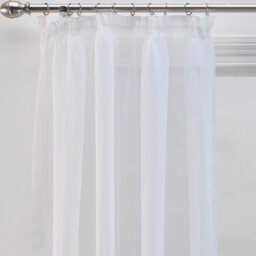 Argos Home Sheer Unlined Voile Curtains Panel - White - thumbnail 1
