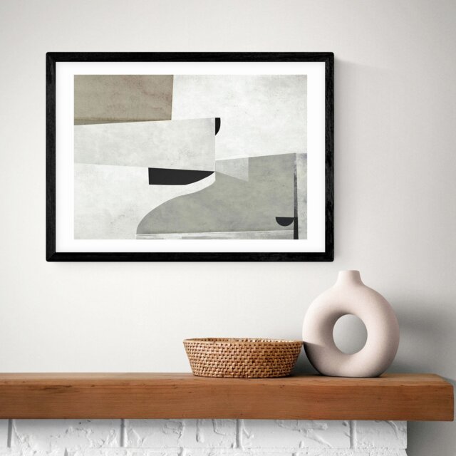 East End Prints Priory Black Frame Art Print - A2 - image 1