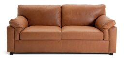 Habitat Florence Leather 3 Seater Sofa - Tan - thumbnail 1