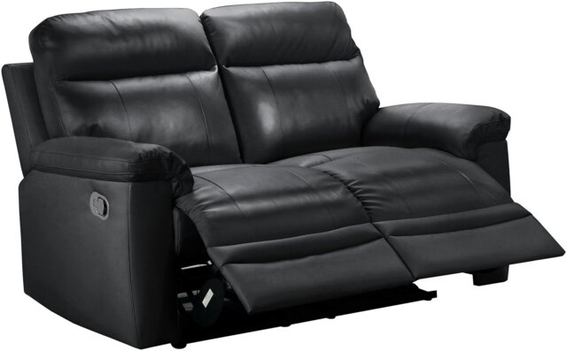 Argos Home New Paolo 2 Seater Manual Recliner Sofa - Black - image 1