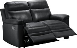 Argos Home New Paolo 2 Seater Manual Recliner Sofa - Black - thumbnail 1