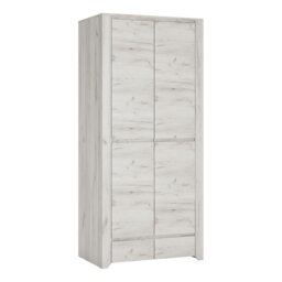 Furniture To Go Angel 2 Door Wardrobe - White & Oak - thumbnail 2