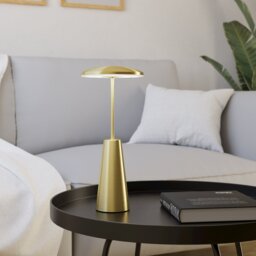 EGLO Piccola Steel LED Bathroom Portable Table Lamp - Gold - thumbnail 2