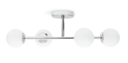 Habitat Metal 4 Light Bathroom Flush Ceiling Light - Chrome - thumbnail 2
