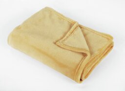Argos Home Super Soft Fleece Throw - 150x200cm - Mustard - thumbnail 1