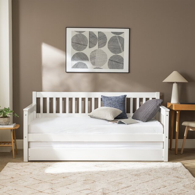 Argos Home Aspley Trundle Day Bed - White - image 1