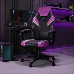 X Rocker Tempest Office Gaming Chair - Black And Purple - thumbnail 1