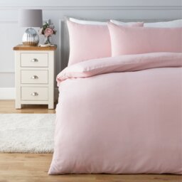 Silentnight Supersoft Plain Blush Pink Bedding Set -Kingsize - thumbnail 1