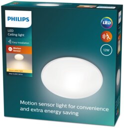 Philips Shan Indoor Motion Sensor Flush Ceiling Light- White - thumbnail 1