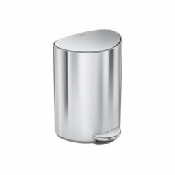 Simplehuman 6L Semi-Round Bathroom Pedal Bin-Stainless Steel - thumbnail 2