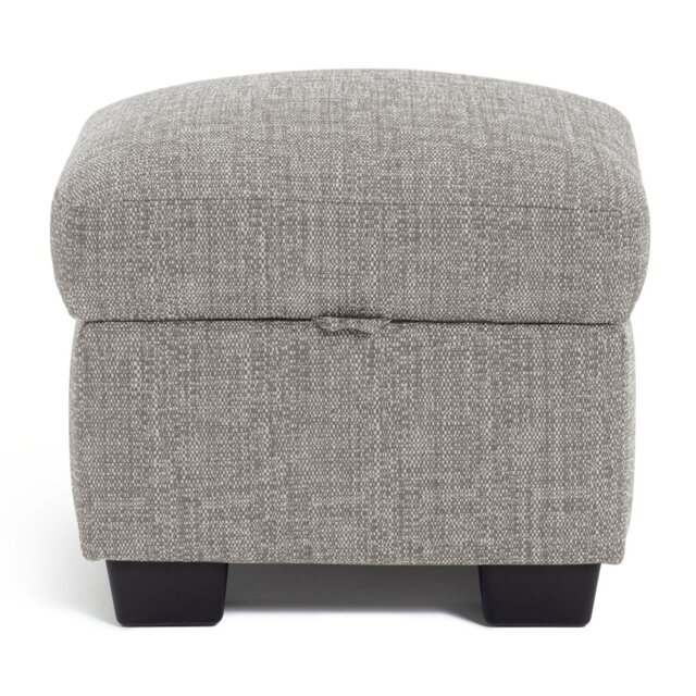 Argos Home Lisbon Fabric Storage Footstool - Grey - image 1