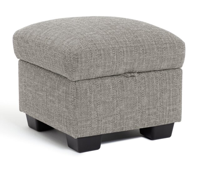 Argos Home Lisbon Fabric Storage Footstool - Grey - image 1