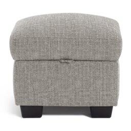 Argos Home Lisbon Fabric Storage Footstool - Grey