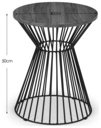 Julian Bowen Jersey Round Side Table - Walnut - thumbnail 2