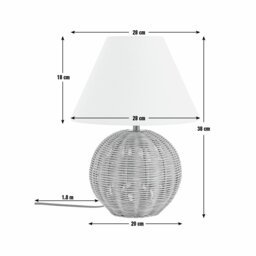 Argos Home Wicker Ball Table Lamp - Natural - thumbnail 2