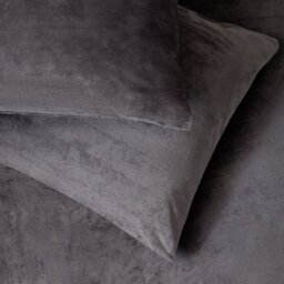 Argos Home Slinky Fleece Charcoal Bedding Set - Superking - thumbnail 2