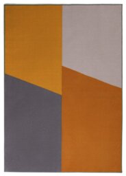 Argos Home Geometric Block Mustard Cut Pile Rug - 120x170cm - thumbnail 2