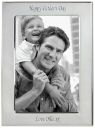 Personalised Message Silver Plated Photo Frame - thumbnail 1