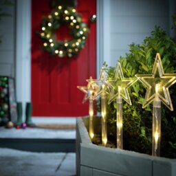 Argos Home Pack of 4 Christmas Star Path Finder Lights - thumbnail 1