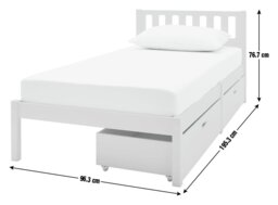 Habitat Kids Ronnie Single Bed with Drawers - Green - thumbnail 2