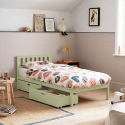 Habitat Kids Ronnie Single Bed with Drawers - Green