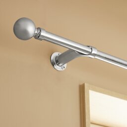 Argos Home Extendable Metal Room Darkening Silver Curtain Pole - 110 - 300cm