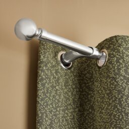 Argos Home Extendable Metal Room Darkening Silver Curtain Pole - 110 - 300cm - thumbnail 2