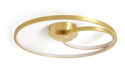 Argos Home Pill Metal LED Flush Ceiling Light - Brushed Brass - thumbnail 2